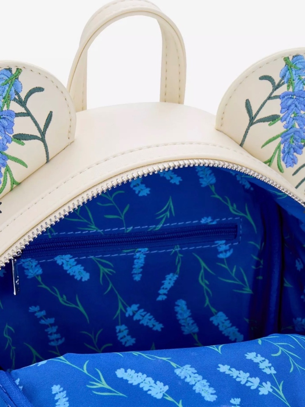 Loungefly Disney Minnie Mouse Blue Floral Mini Backpack — BoxLunch Exclusive - Picture 3 of 3